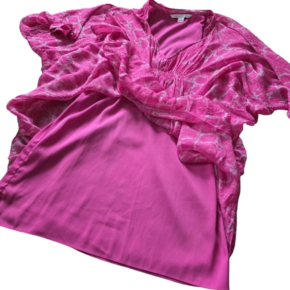 Diane von Furstenberg "Fleurette" Kaftan Silk Dress, Size 0 - Picture 6 of 8